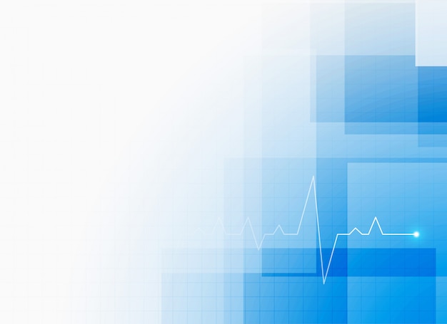 Blue medical healthcare background with\
cardiograph