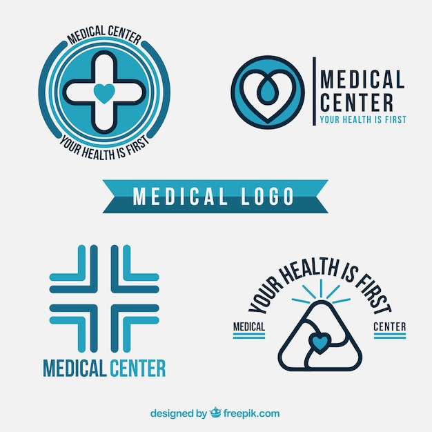 Download Free Blue Medical Logos Free Vector Use our free logo maker to create a logo and build your brand. Put your logo on business cards, promotional products, or your website for brand visibility.