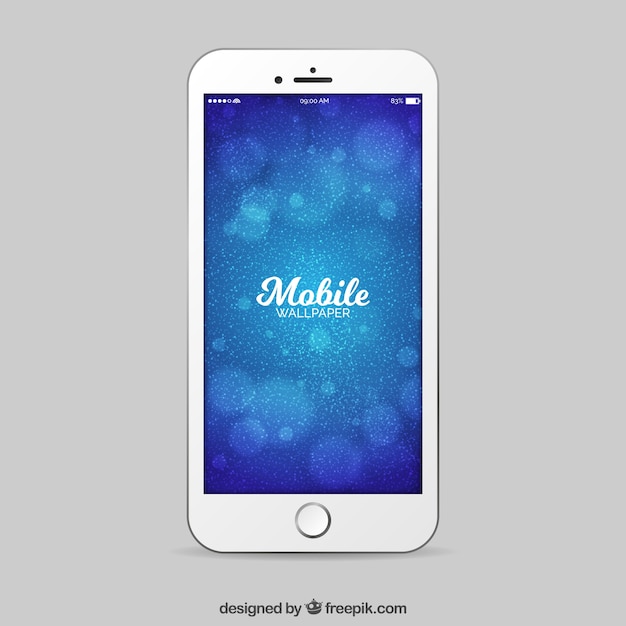Blue mobile abstract wallpaper