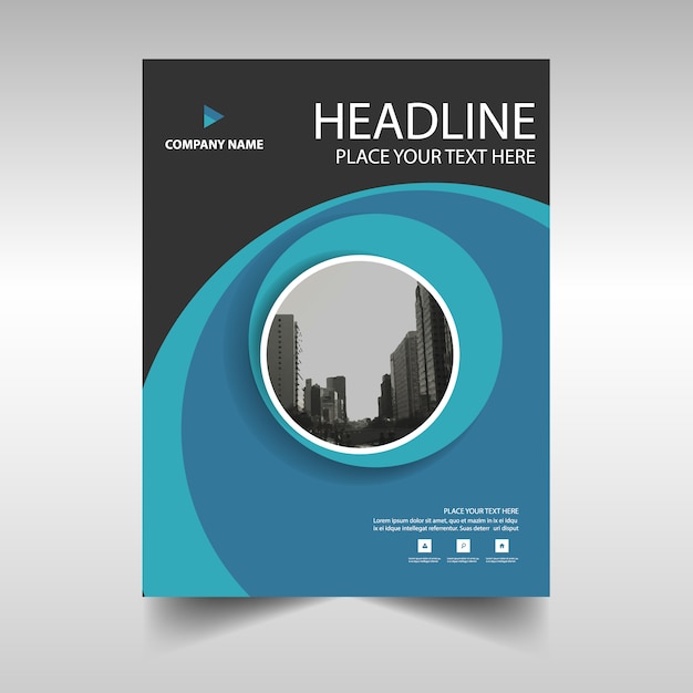 Free Vector | Blue modern annual report template