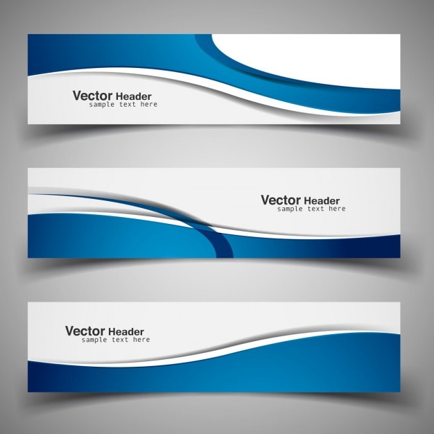 Download Free Vector | Blue modern headers