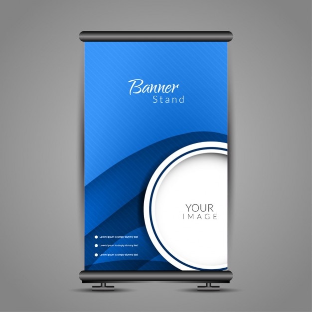 Download Vector Blue Roll Up Template Vectorpicker