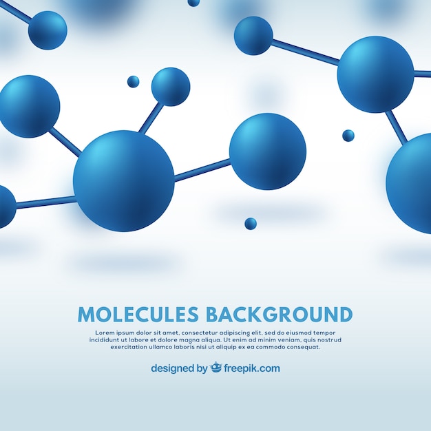 Blue Molecules Background Vector | Free Download