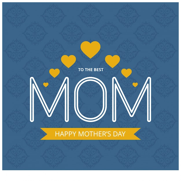Blue mothers day lettering