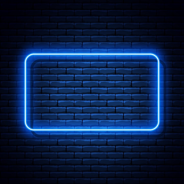 Abstract Blue Neon Frame On Brick Wall Frame Neon Light Png And My Xxx Hot Girl 5986