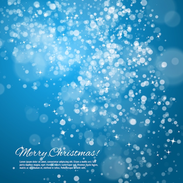 Premium Vector | Blue night christmas background