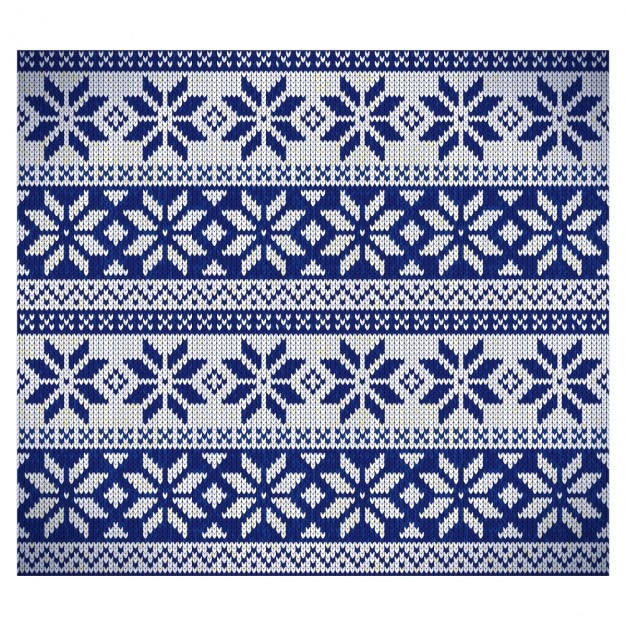 Blue nordic fabric pattern