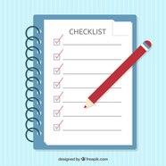 Blue Notebook With Checklist And Red Pencil Vector Free Download