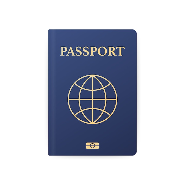 Premium Vector | Blue passport isolated on white. international ...