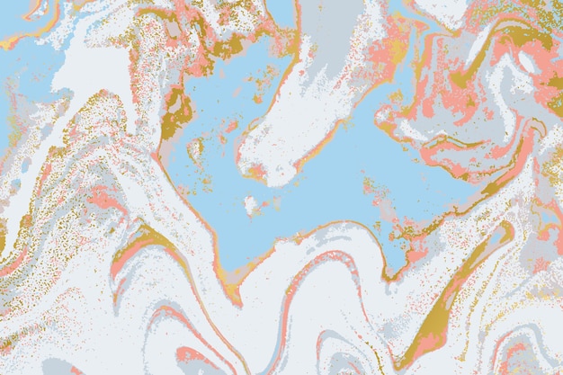  Blue and pink marble pattern. abstract golden background.