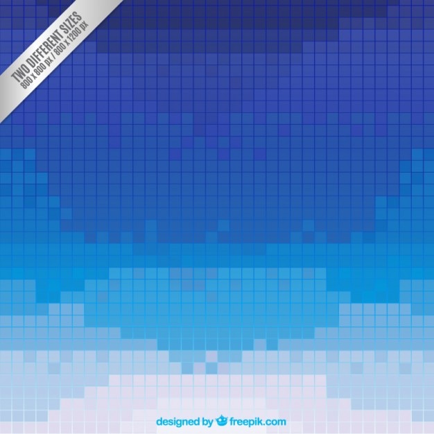 Blue pixels background | Free Vector