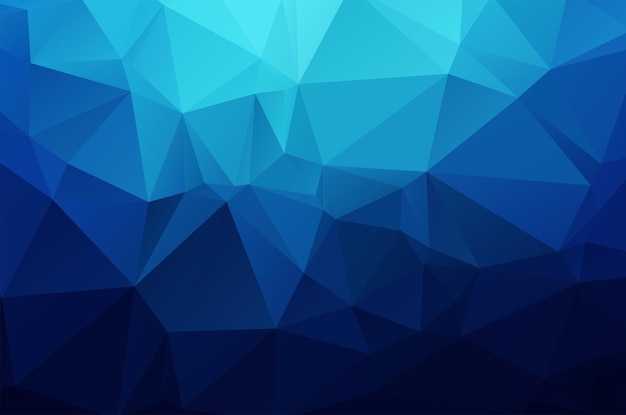 Premium Vector | Blue polygonal crystal background low poly design pattern