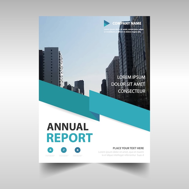 Free Vector | Blue professional annual report template