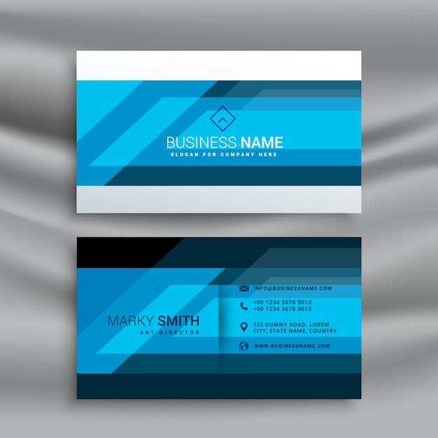 Blue professional business card design