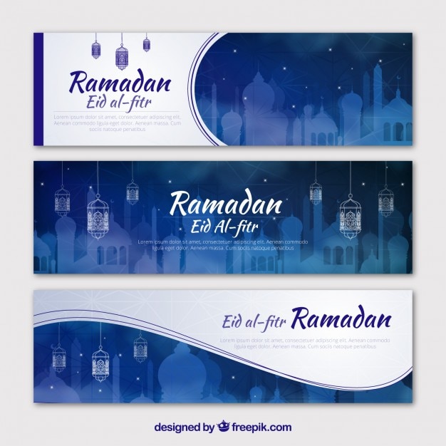 Blue Ramadan Banners Stock Images Page Everypixel