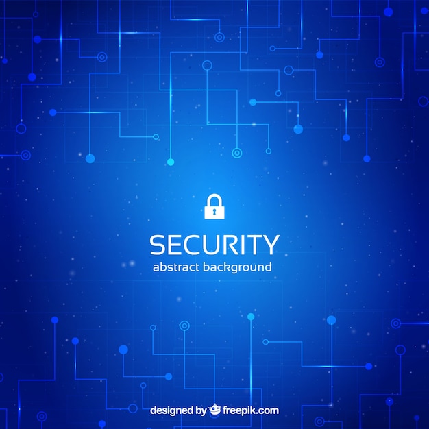 Blue security  background  with circuits Vector Free Download