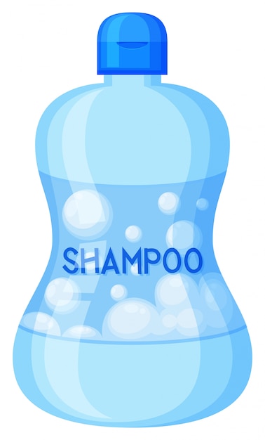 Premium Vector | A blue shampoo bottle on white background