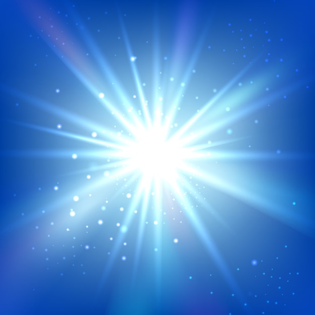 Free Vector | Blue sky with bright flash or burst. abstract vector