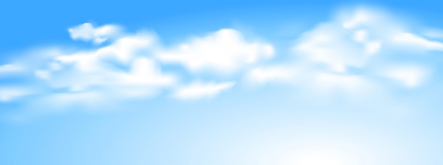 Premium Vector | Blue sky with cloud background