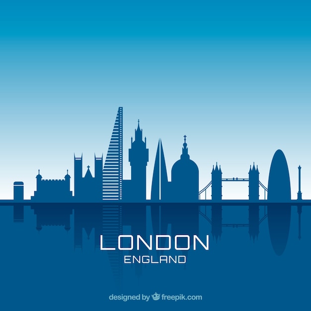 Download Blue skyline design of london Vector | Free Download