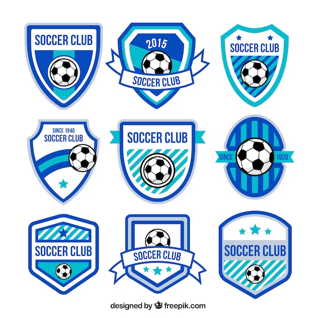 Download Free Download Free Blue Soccer Badges Vector Freepik Use our free logo maker to create a logo and build your brand. Put your logo on business cards, promotional products, or your website for brand visibility.