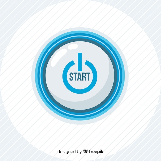 Free Vector | Blue start button