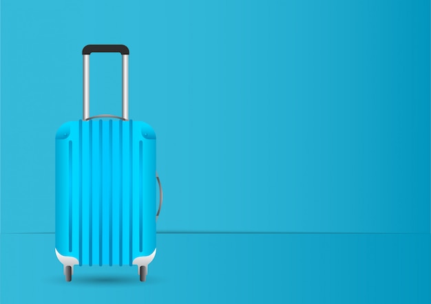 pastel blue suitcase