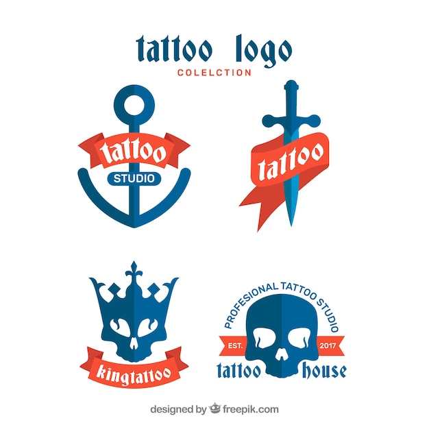 Download Free Blue Tattoo Logo Collection Free Vector Use our free logo maker to create a logo and build your brand. Put your logo on business cards, promotional products, or your website for brand visibility.
