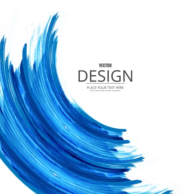 Free Vector | Blue watercolor background with wave form