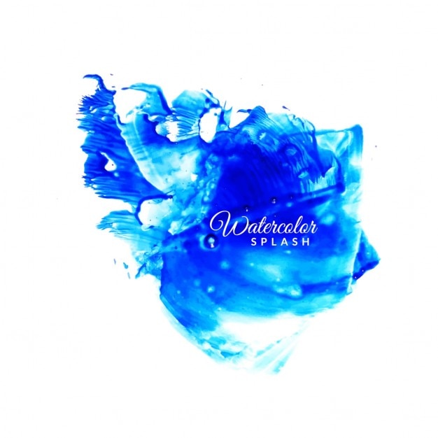 Download Blue watercolor liquid stain Vector | Free Download