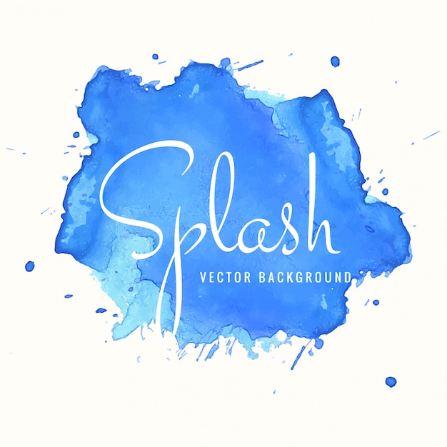 Download Blue watercolor splash design background | Premium Vector