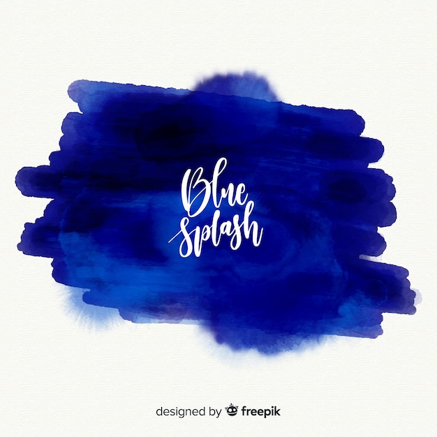 Download Blue watercolor splash | Free Vector