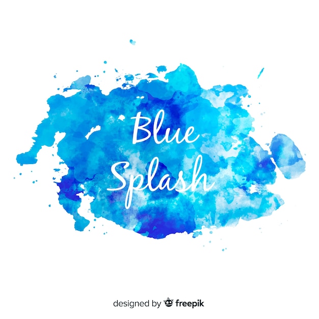 Download Free Vector | Blue watercolor splash