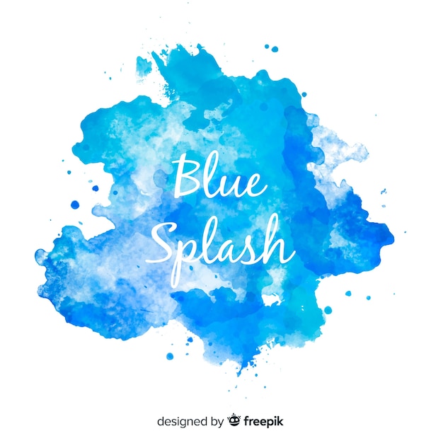 Download Blue watercolor splash | Free Vector