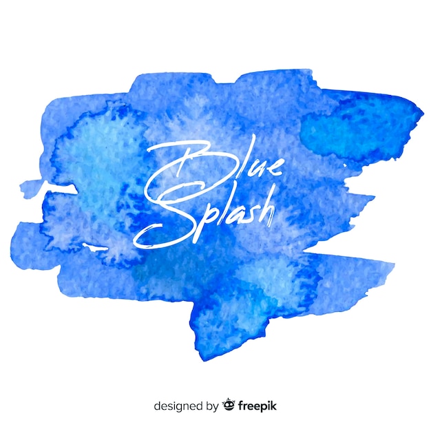 Download Blue watercolor splash Vector | Free Download