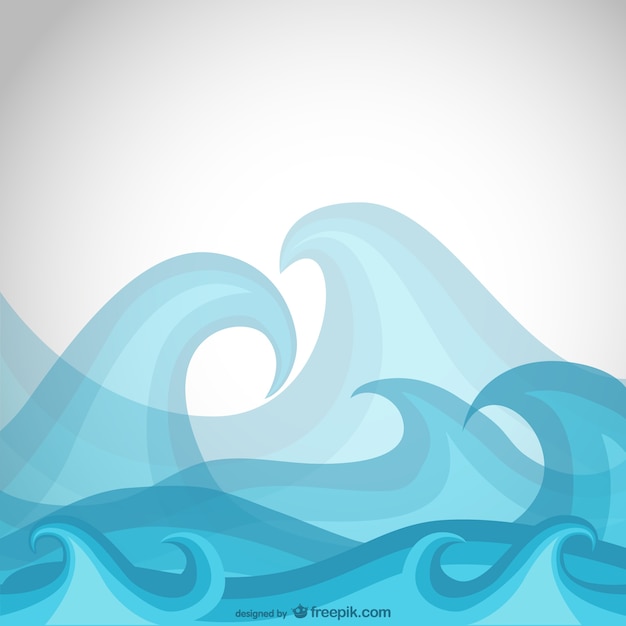 Free Vector | Blue waves background