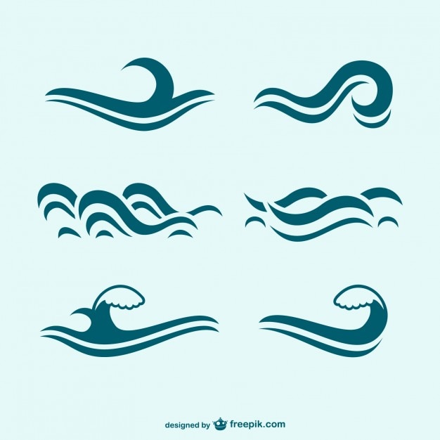 Free Vector Blue Waves Icon Pack