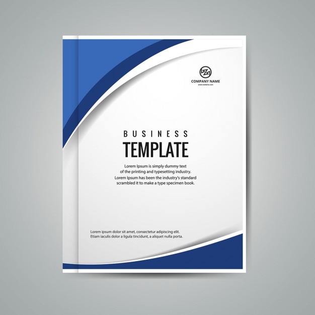 Free Vector | Blue wavy business booklet