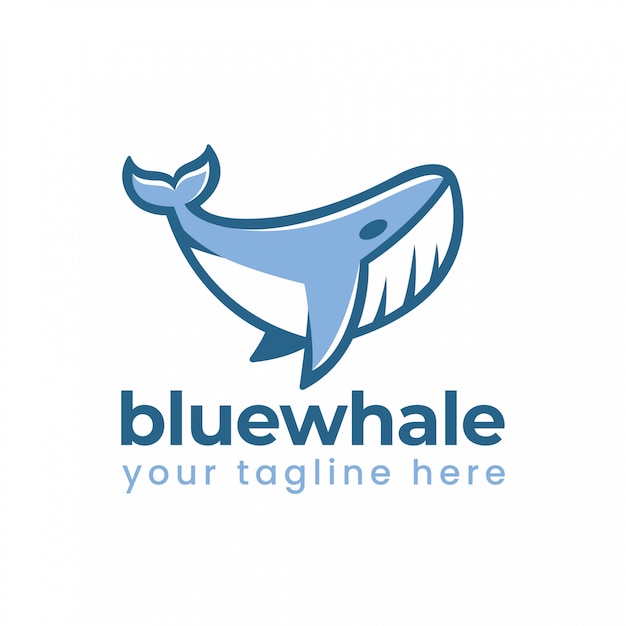 Premium Vector | Blue whale logo