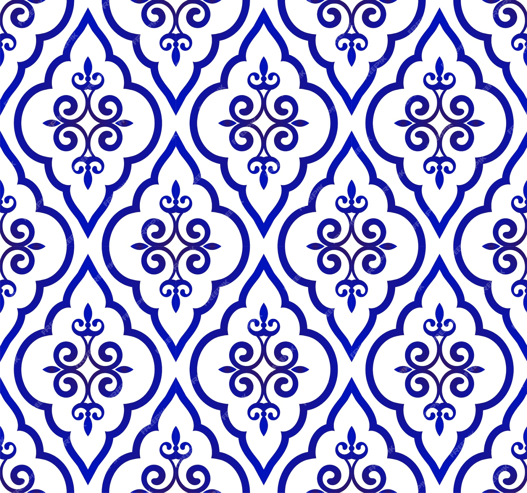 Premium Vector Blue and white pattern