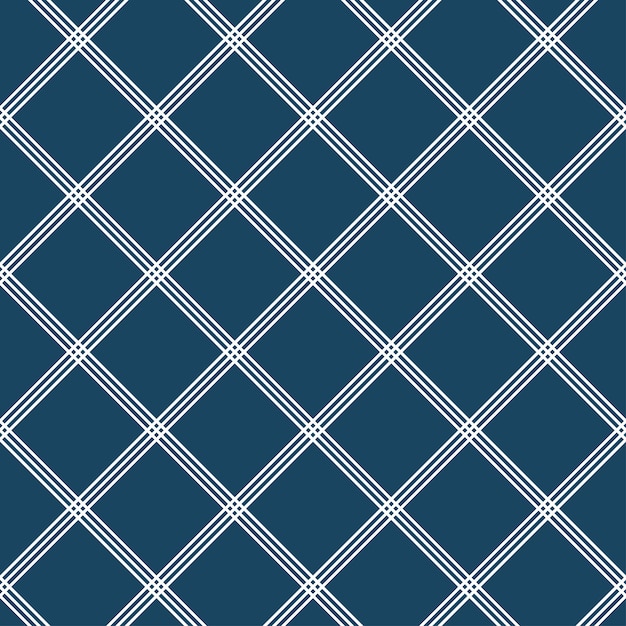 Premium Vector | Blue and white plaid seamless pattern