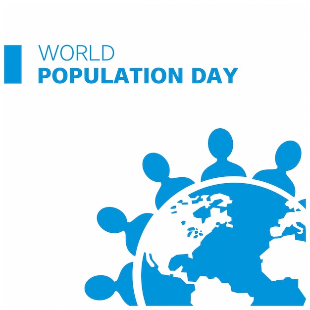 Free Vector | Blue world population day design