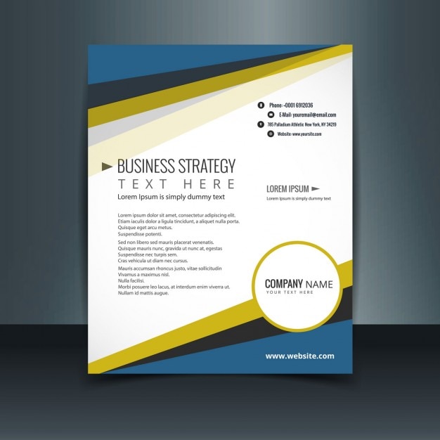 Download Free Blue And Yellow Business Brochure Free Vector Use our free logo maker to create a logo and build your brand. Put your logo on business cards, promotional products, or your website for brand visibility.