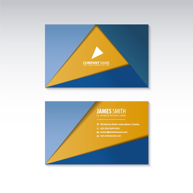 Download Free Blue And Yellow Business Card Premium Vector Use our free logo maker to create a logo and build your brand. Put your logo on business cards, promotional products, or your website for brand visibility.