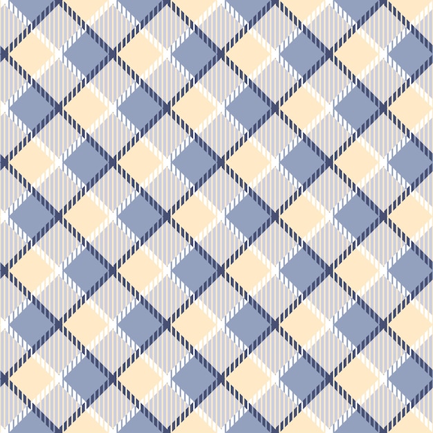 Premium Vector | Blue and yellow color seamless plaid pattern vector