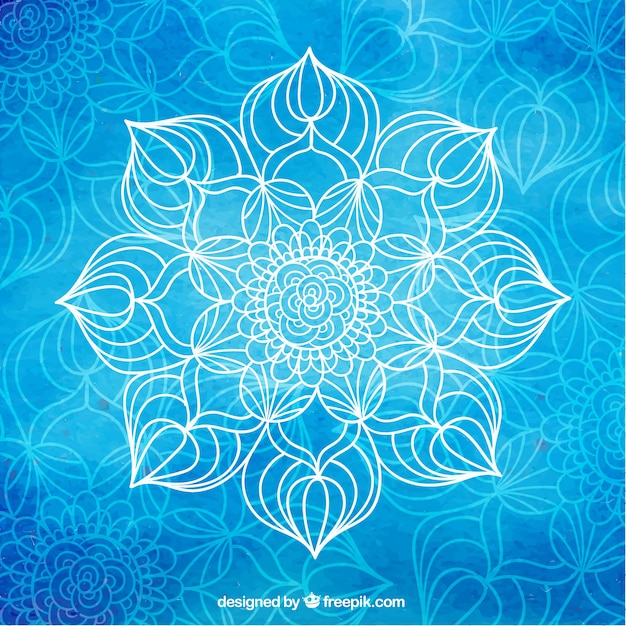 Blue yoga background Vector | Premium Download