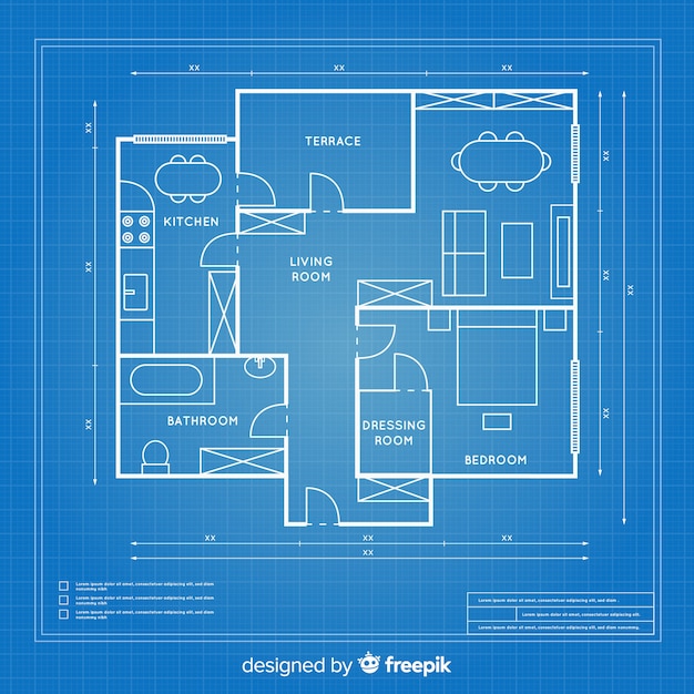 Blueprint design plan of a house