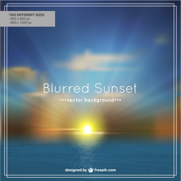 Blur beach sunset background