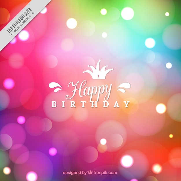 Free Vector | Blurred background bokeh colorful birthday