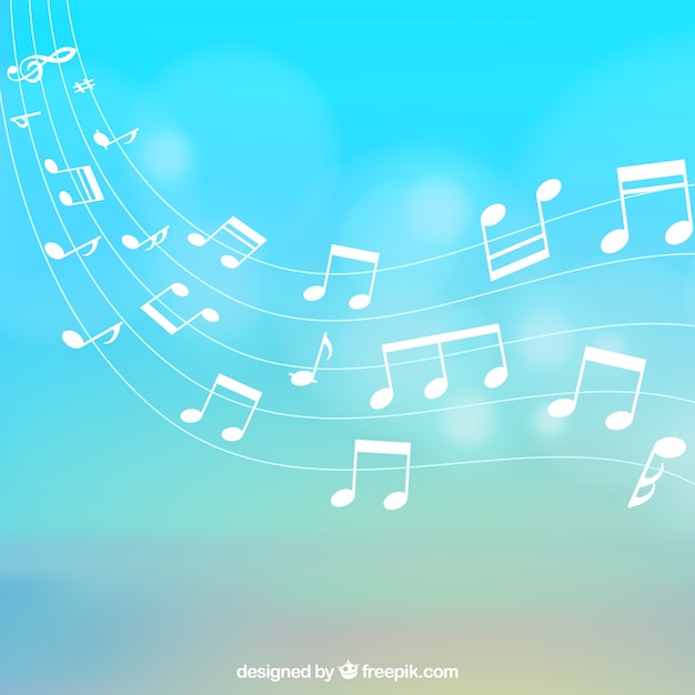 Free Vector | Blurred background of musical notes